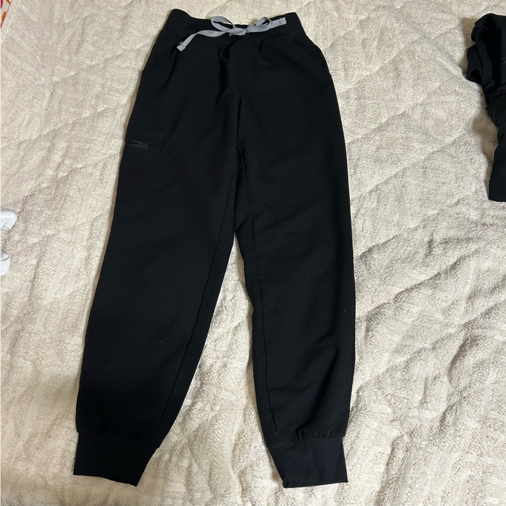 Figs Zamora Jogger Scrub Pants black size xs petite